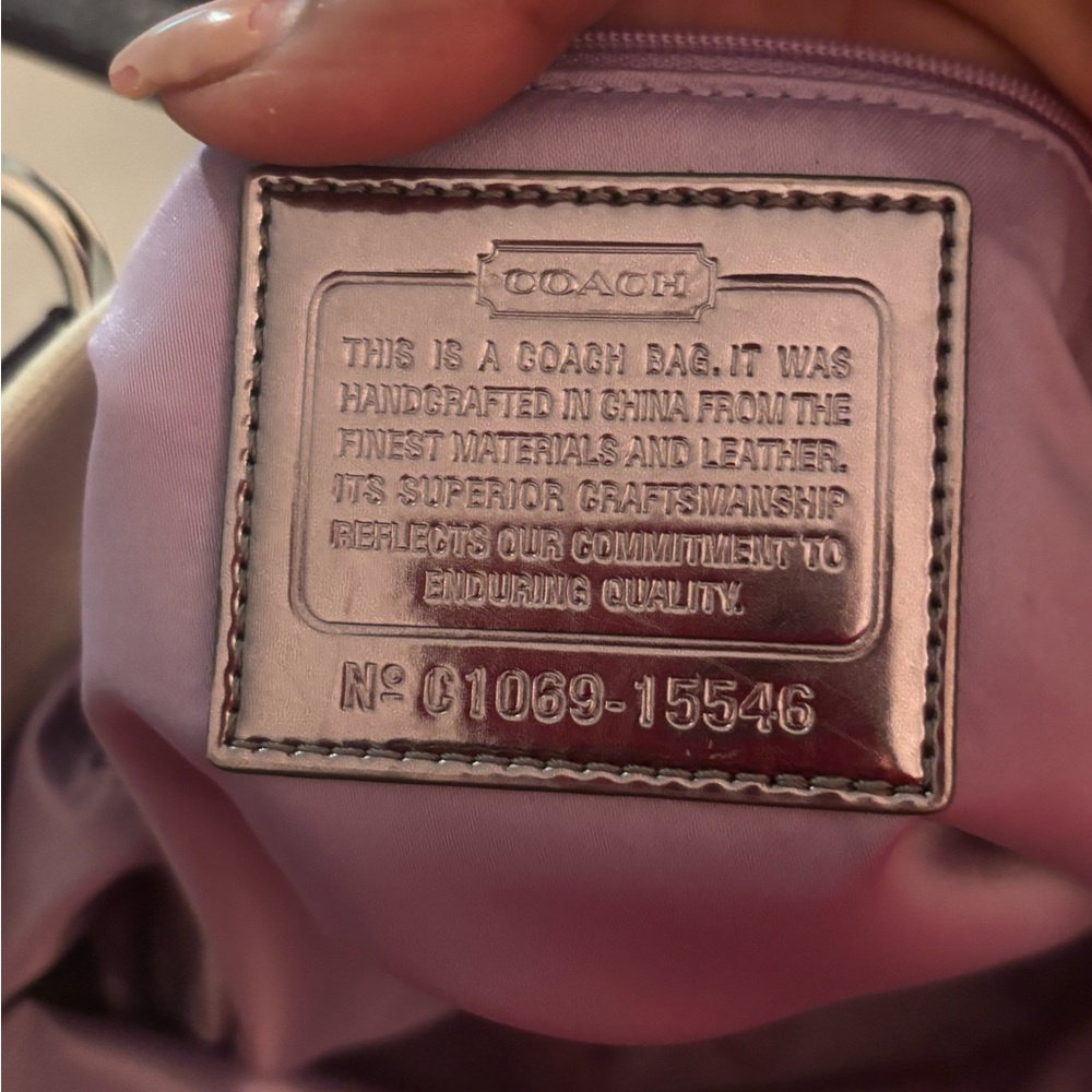 Coach poppy Purple and Cream Tote Bag - Picture 4 of 7